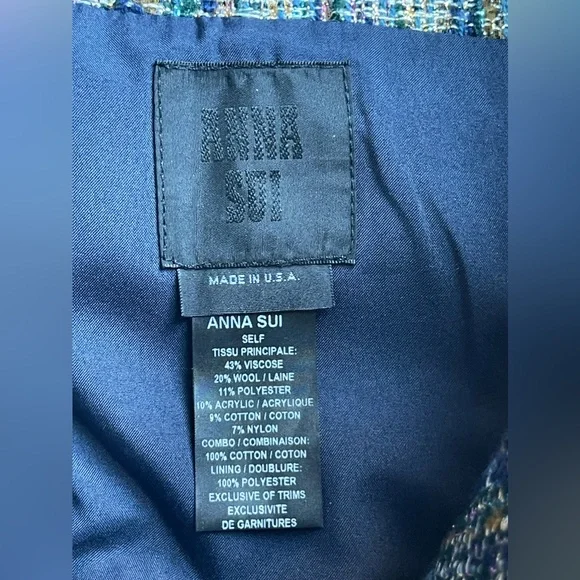 Anna Sui Tinsel Tweed and Denim Tote - Picture 8 of 8